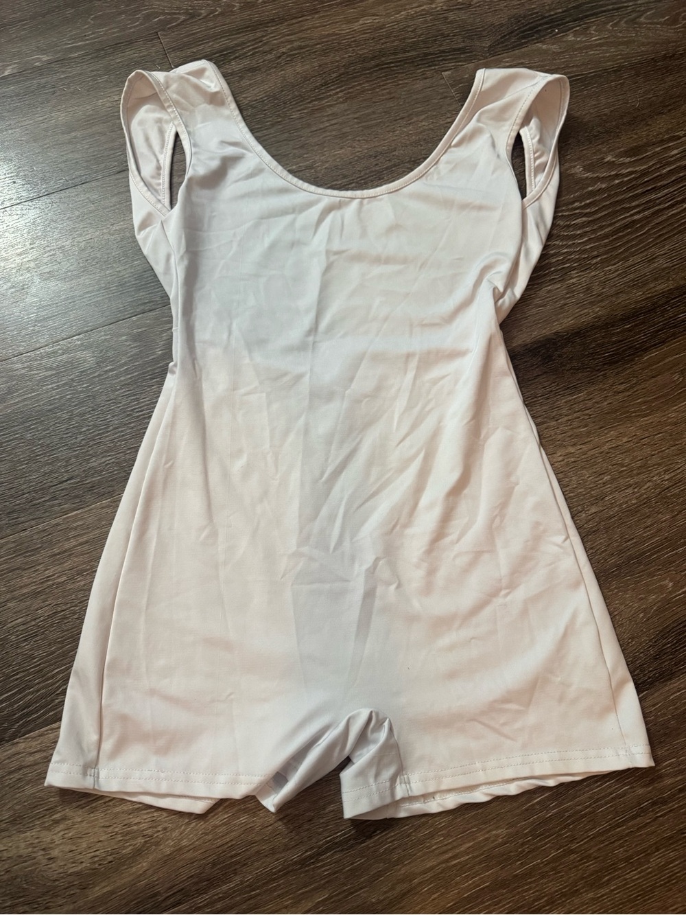 Stretch Scoop-Neck One-Piece romper - white